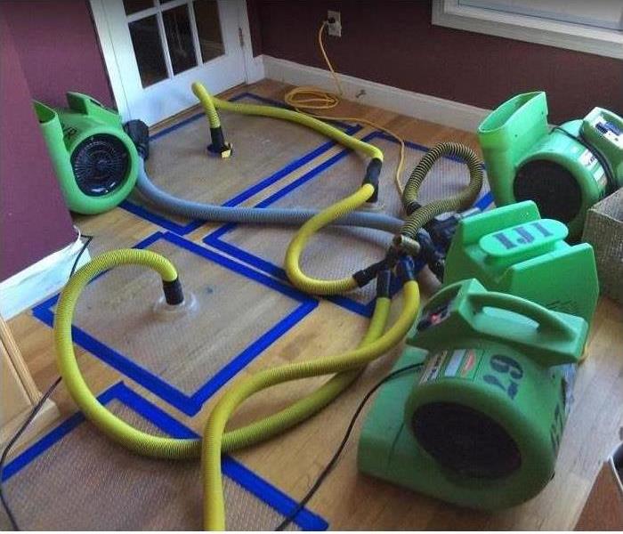 SERVPRO Equipment Attached to the Floor