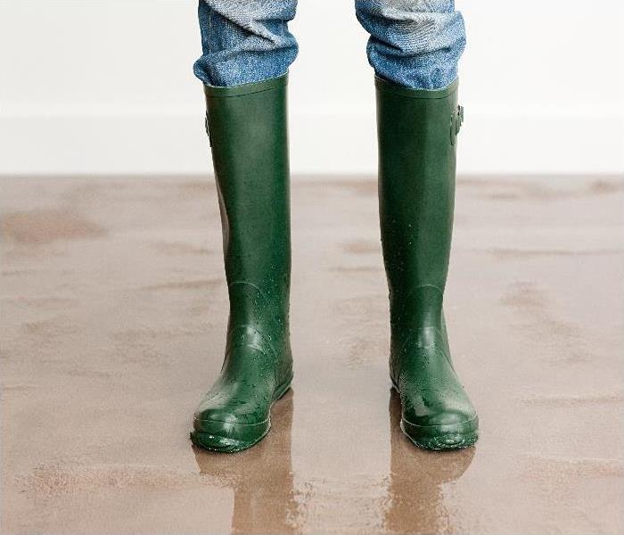 boots on flooded floor